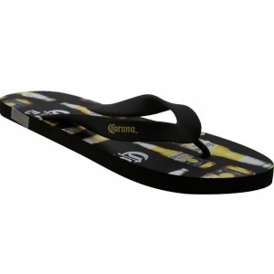 Corona Bottle Print Sandal (black)